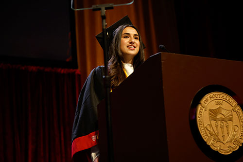Student speaker Aleena Imran