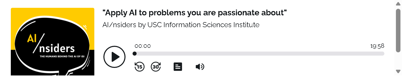 Podcast: Apply AI to problems you are passionate about