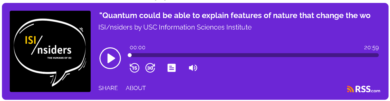 Podcast episode: Quantum could be able to explain features of nature that change the world