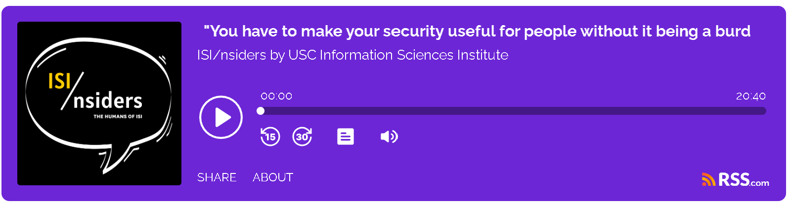 Podcast episode: You have to make your security useful for people without it being a burden