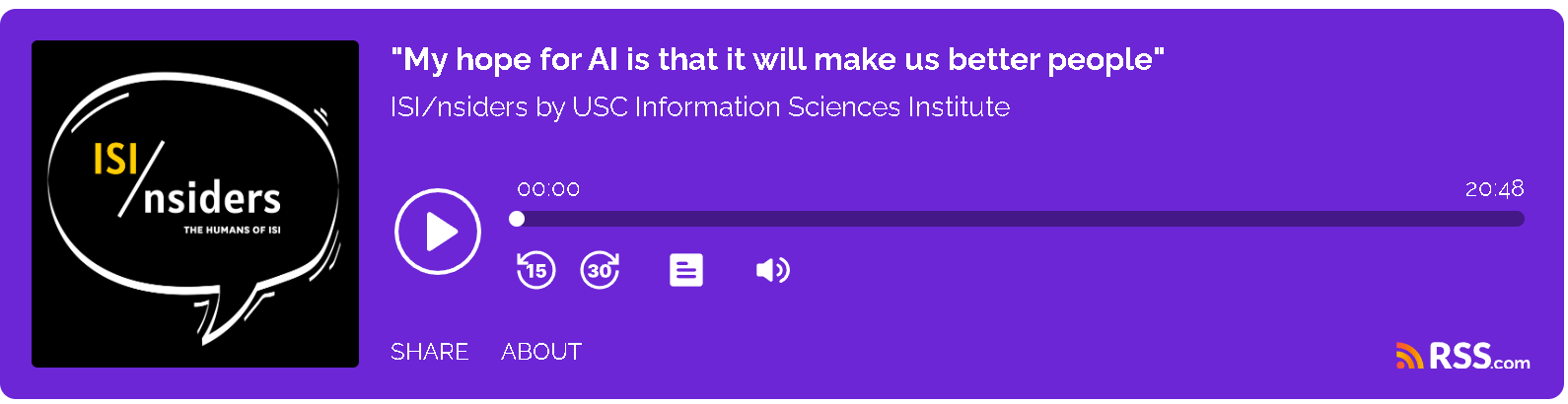 Podcast episode: My hope for AI is that it will make us better people