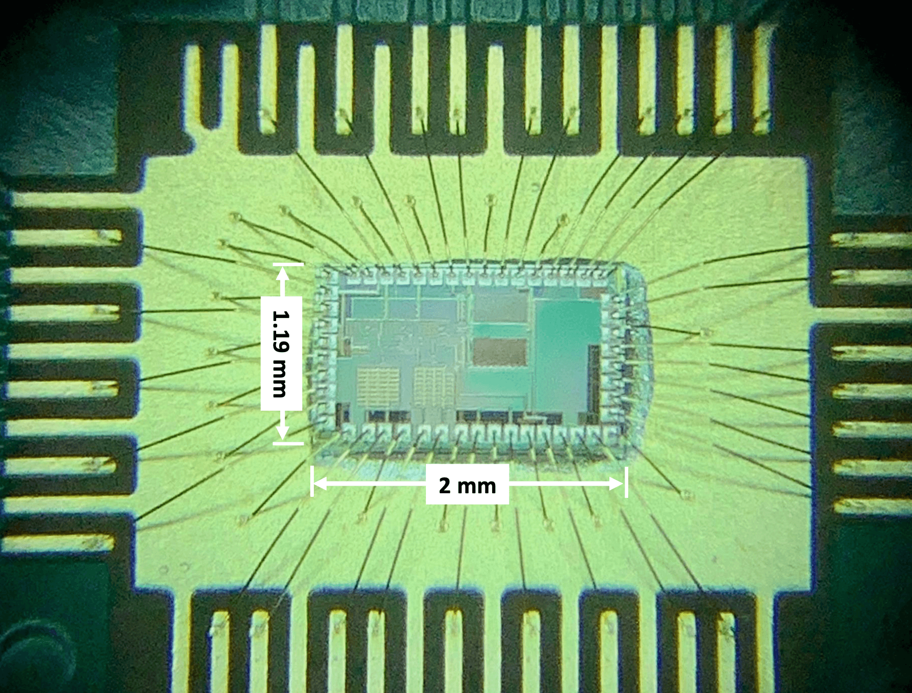 The motion tracker chip-on-board.