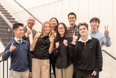 Mila Mattson and her USC ITE LA28 Project Team after their 1st place win at the 2026 SoCal / OCTEC Student Presentation Night (Photo/Courtesy of Mila Mattson)