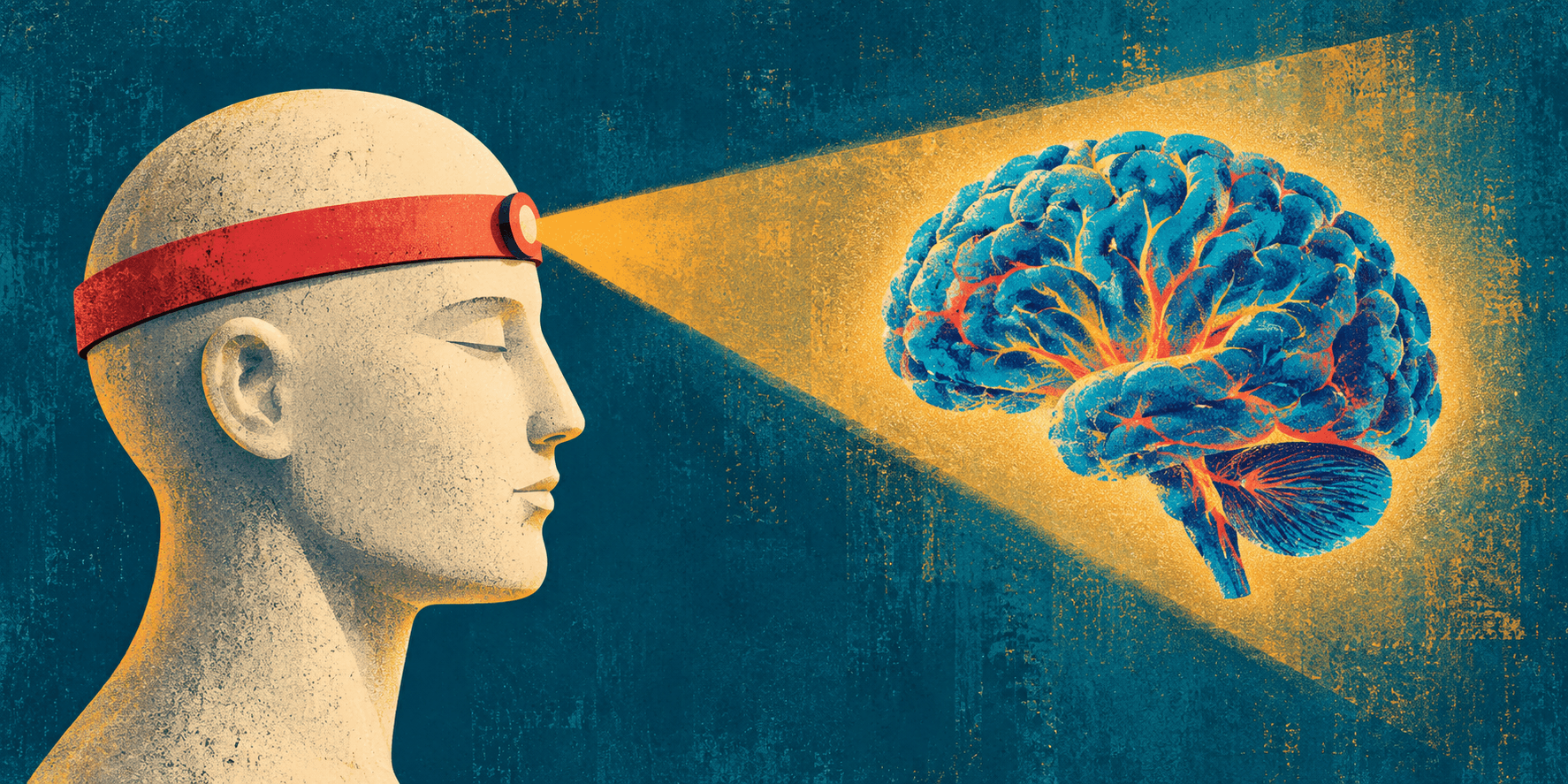 a person wears a headband that generates and image of the brain
