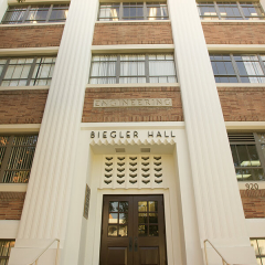 The first engineering building on the USC campus was dedicated in 1940.
